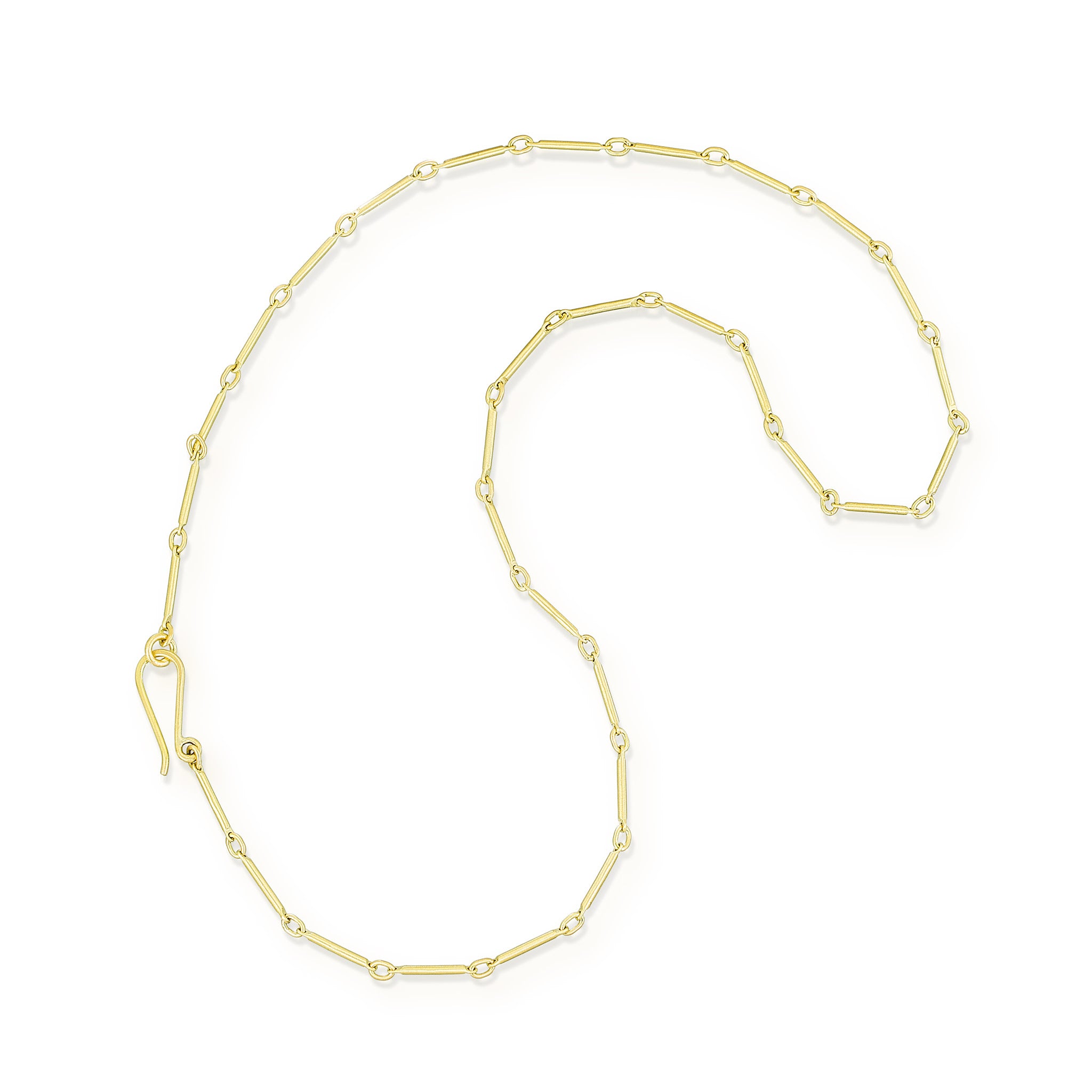 Heather Link and Chain Necklace in Gold